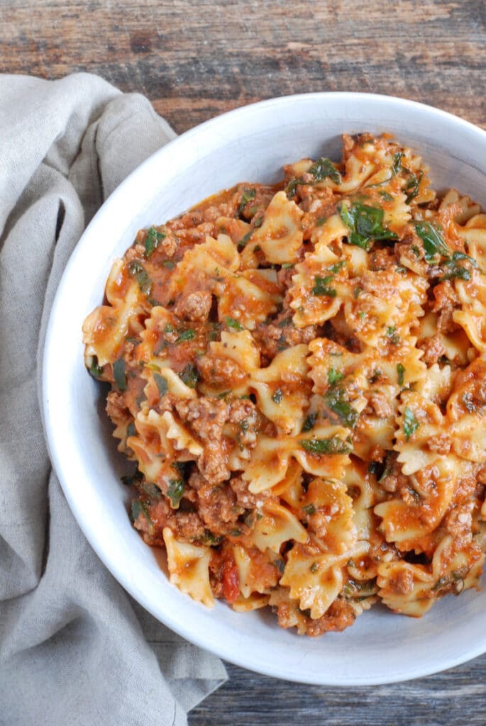 Instant Pot Beef Bow Tie Pasta Real Mom Nutrition