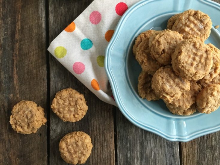 Easy NoFlour Peanut Butter Oatmeal Cookies (4 Ingredients!)