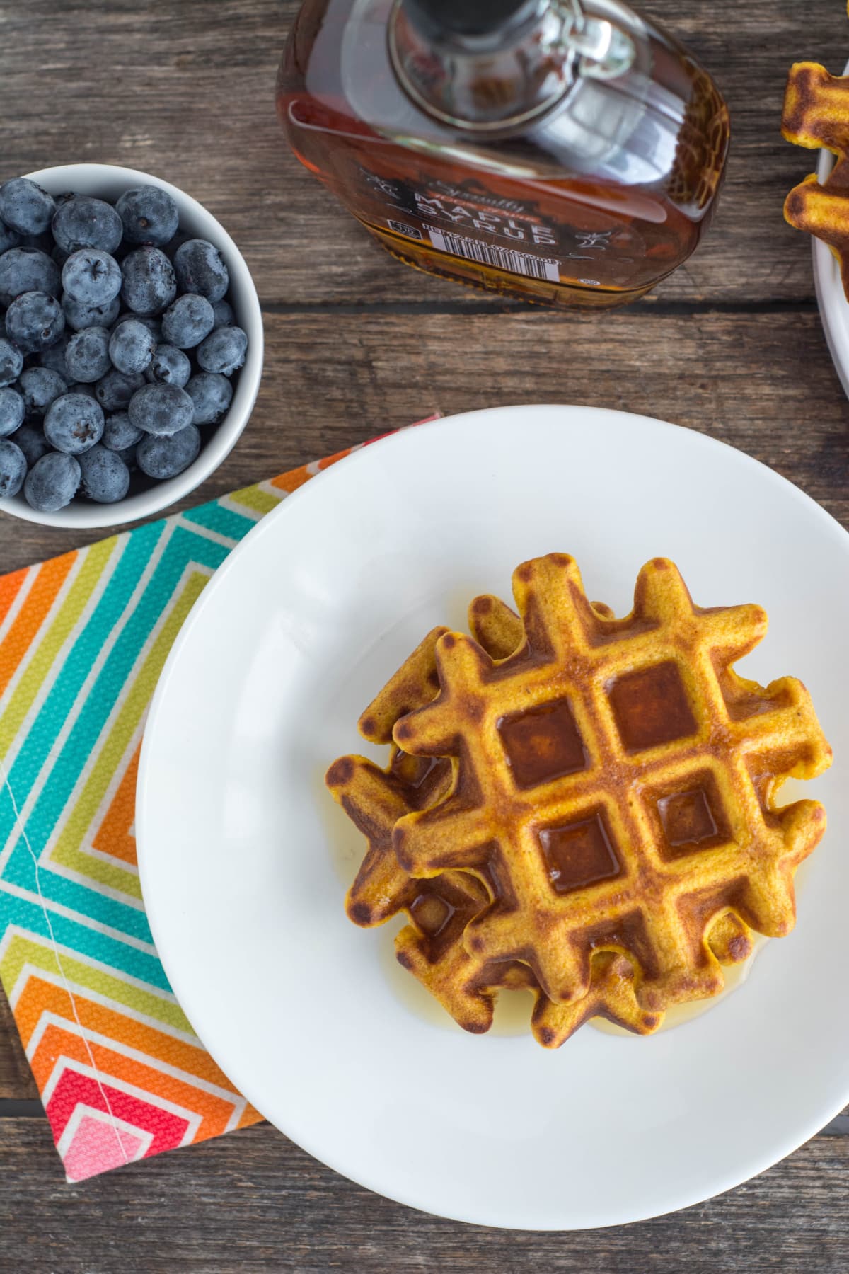 Pumpkin Protein Waffle Recipe (No Protein Powder)