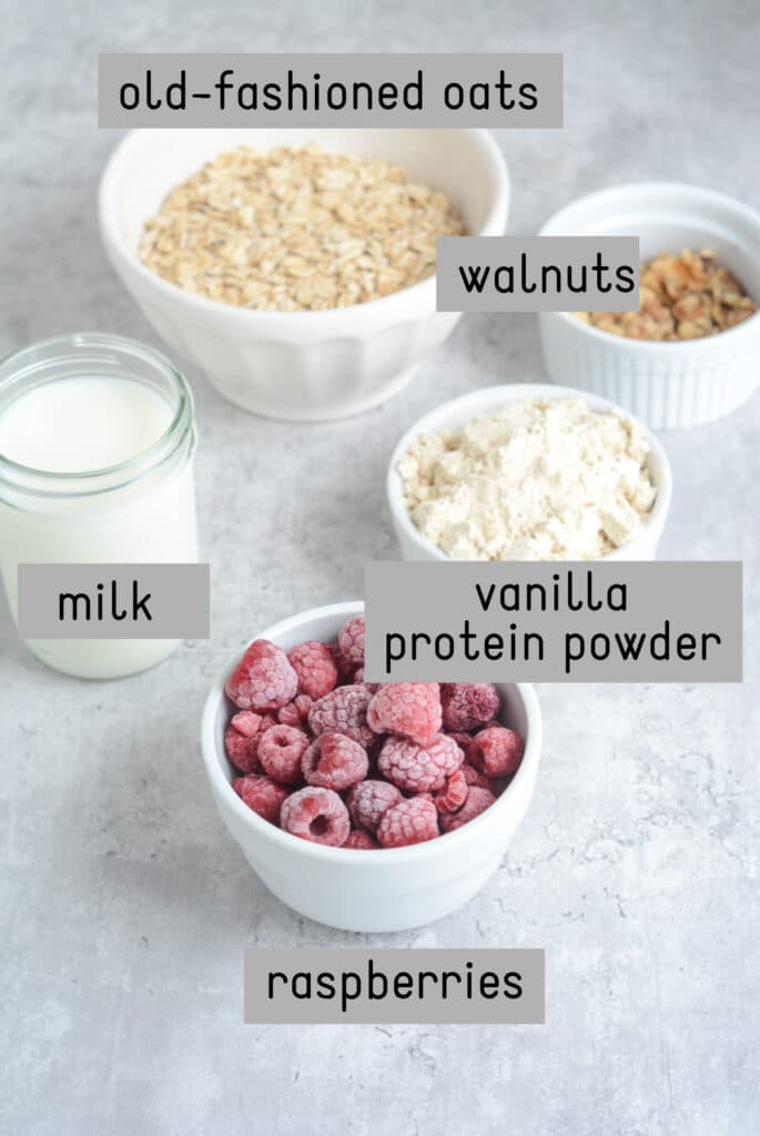 High-Protein Raspberry Overnight Oats